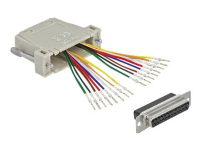 Delock - Nettverksadapter - RJ-45 (hunn) til DB-25 (hunn) - tommelskruer - beige