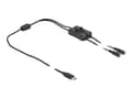 Miniatyrbilde 1 av 4: Delock - Strømsplitter - 24 pin USB-C (hann) til 5,5 x 2,1 mm DC-jakk (hunn) - 1 m - svart
