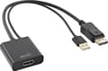 Miniatyrbild 2 av 2: InLine 17169P, 0,3 m, HDMI Typ A (standard), DisplayPort, Honkoppling, Hankoppling, Rak
