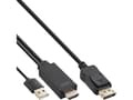 Miniatyrbilde 2 av 2: InLine 17165P, 5 m, DisplayPort, HDMI + USB, Hankjønn, Hankjønn, Rett