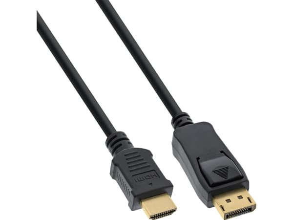 InLine 17180, 10 m, DisplayPort, HDMI, Hankjønn, Hankjønn, Rett