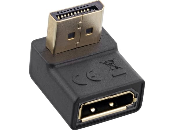 InLine 17199U, DisplayPort, DisplayPort, Uros, Naaras, Suora, Yläreuna
