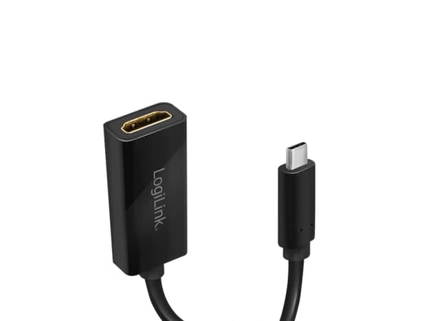 LogiLink UA0380, 0,15 m, USB Type-C, HDMI, hane, hona, rak