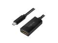 Miniatyrbild 1 av 5: LogiLink UA0380, 0,15 m, USB Type-C, HDMI, hane, hona, rak