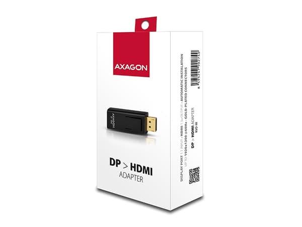 Axagon RVD-HI, DisplayPort, HDMI, Hankjønn, Hunkjønn, Rett, Rett