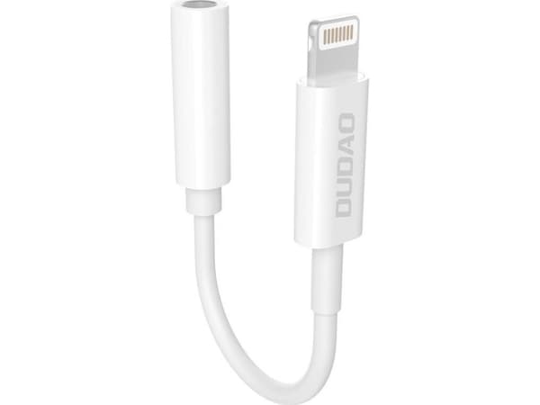Adapter USB Dudao Lightning - Jack 3.5mm Biały (6973687242336)