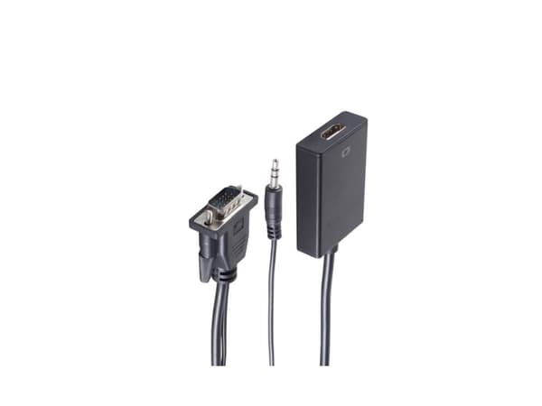 shiverpeaks BS10-01006, 0,15 m, VGA (D-Sub) + 3.5mm, HDMI Type A (Standard), Hankjønn, Hunkjønn, Rett