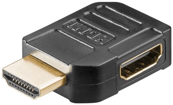 goobay - HDMI-adapter - HDMI hunn til HDMI hann - høyrevinklet kontakt