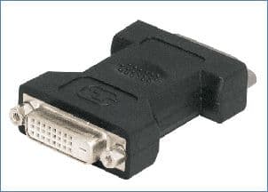 DVI adapter, 24+1 pins DVI hunn. / 24+1pin DVI-kontakt Adapter for tilkobling av to DVI-kabler (38998)