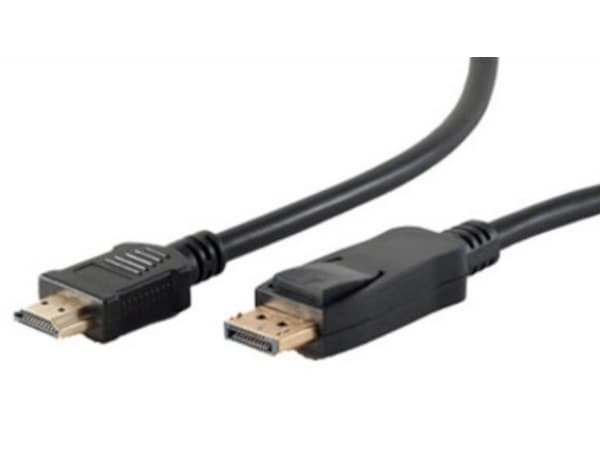 shiverpeaks BS77490-2, 1 m, DisplayPort, HDMI Type A (Standard), Hankjønn, Hankjønn, Gull