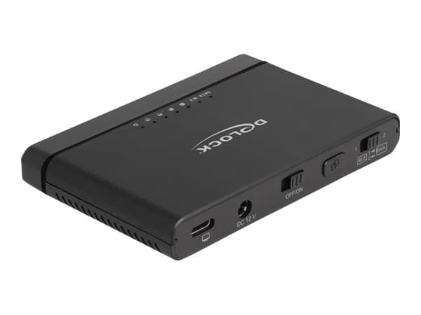 Delock - Lagringskontroll - 2,5" / 3,5" delt, M.2 - M.2 NVMe-kort / SATA 6Gb/s - USB 3.2 (Gen 2) - sortering Sort