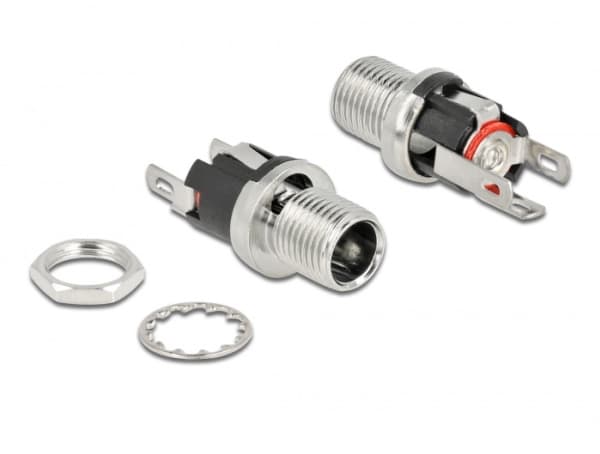 Delock - Strøm-konnektor - DC jackstik 5,5 x 2,1 mm (hun) - 16 V - 3 A
