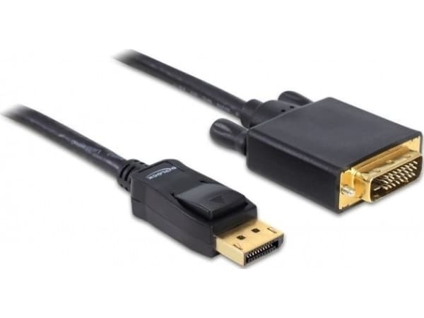 Delock - Adapterkabel - HDMI hann til DVI-D hann - 1.5 m - trippel beskyttelse - svart - tommelskruer