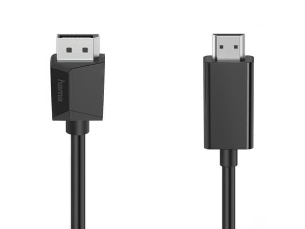 Hama 00205144, 1,5 m, DisplayPort, HDMI, Hankjønn, Hankjønn, Rett