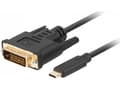 Miniatyrbilde 5 av 5: Lanberg - Adapterkabel - dobbeltlenke - 24 pin USB-C (hann) til DVI-D (hann) - USB 3.2 Gen 2 - 1.8 m - støtte for 4K 60 Hz (3840 x 2160) - svart
