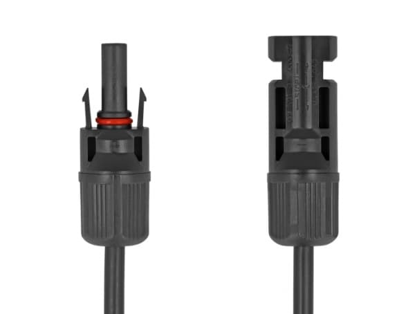 Delock - Strømkabel - MC4 (hann) til MC4 (hunn) - 600 V - 10 m - snap-in - svart