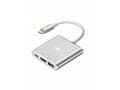 Miniatyrbild 1 av 2: USB C 3-in-1 HUB adapter - HDMI, USB, PD silver