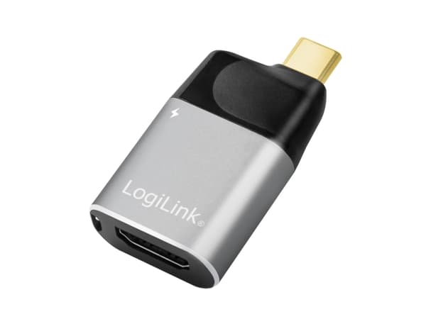 LogiLink CUA0203, USB Type-C, HDMI Typ A (standard), Svart, Grå