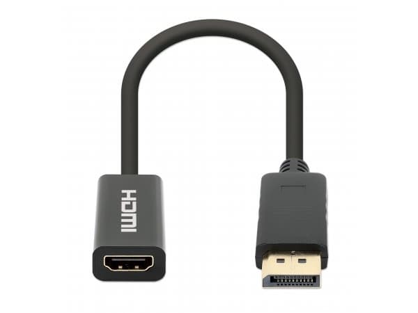 Manhattan 153713, DisplayPort, HDMI, 0,15 m, Svart