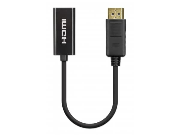 Manhattan 153713, DisplayPort, HDMI, 0,15 m, Svart