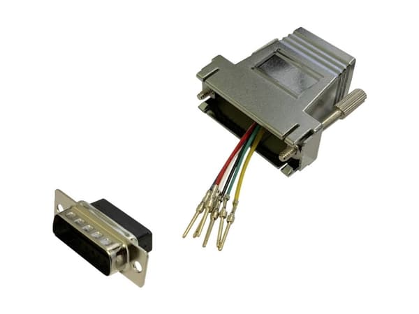 BKL Electronic 10121117 Adapter D-SUB-stik 15-pol. - RJ12-tilslutning 1 stk Single