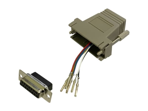BKL Electronic 10121112 Adapter D-SUB-bøsning 15-pol. - RJ12-tilslutning 1 stk Single