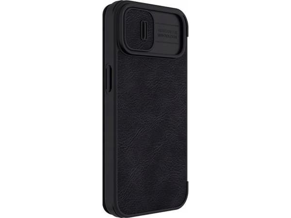 Nillkin Qin Leather Pro Case iPhone 14 Plus Camera Cover Hylster Cover Flip Case Black