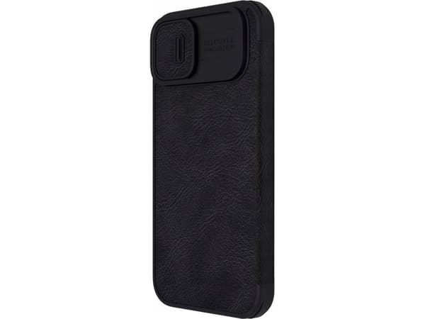 Nillkin Qin Leather Pro Case iPhone 14 Plus Camera Cover Hylster Cover Flip Case Black