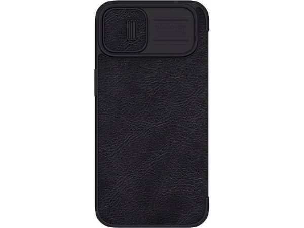 Nillkin Qin Leather Pro Case iPhone 14 Plus Camera Cover Hylster Cover Flip Case Black