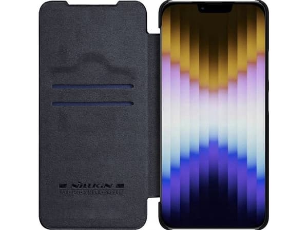 Nillkin Qin Leather Pro Case iPhone 14 Plus Camera Cover Hylster Cover Flip Case Black