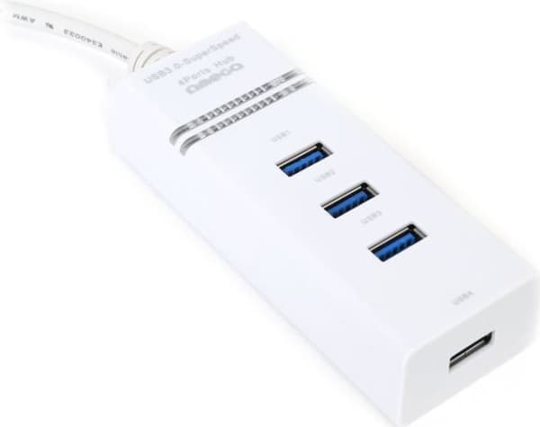 USB HUB Omega 3.0 4 portar vit (42463)