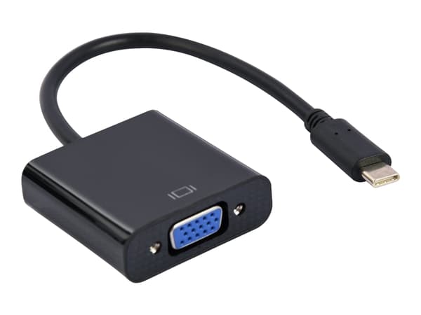 Cablexpert - Video adapter - 24 pin USB-C (hann) til HD-15 (VGA) (hunn) - 15 cm - 1080p støtte 60 Hz - svart