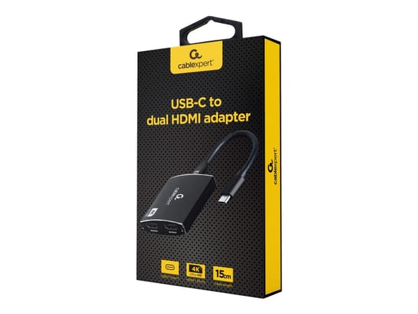 Cablexpert - Video adapter - 24 pin USB-C, 3,5 mm telefonjakk hunn til HDMI hunn - 15 cm - svart - 4Kx2K30Hz support