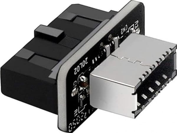 Graugear Intern 19-pinners hann (USB 3.0) til USB 3.1 Type-E 20-pinners nøkkel A - 180 grader