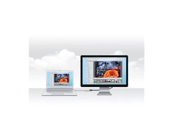 j5create JDA159 - Adapterkabel - Mini DisplayPort hane till HDMI hona - 12.5 m - vit - 4K30 Hz (4096 x 2160) stöd