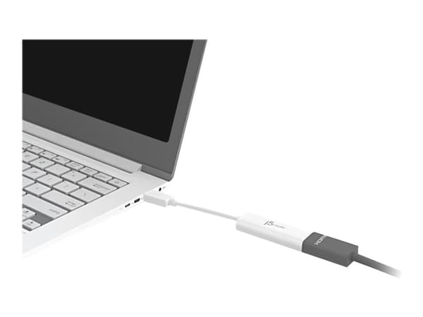 j5create JUA254 - Adapterkabel - USB hane till HDMI hona - 8 m - vit - stöd för 1080p, 2048 x 1152 stöd