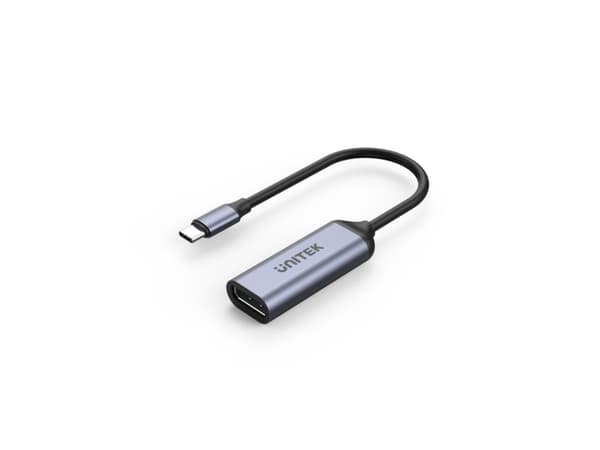 Unitek V1415A - USB / DisplayPort-adapter - 24 pin USB-C (hann) til DisplayPort (hunn) - DisplayPort 1.4 - 15 cm - 8K 60Hz støtte, 4K 120 Hz støtte -