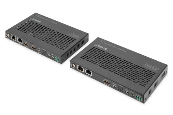 DIGITUS DS-55523 - Sender og mottaker - KVM / lyd / seriell / USB-svitsj - HDBaseT 3.0 - opp til 100 m