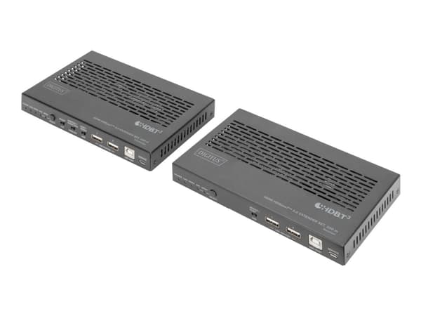 DIGITUS DS-55523 - Sändare och mottagare - förlängare för tangentbord/video/mus/seriell/USB - HDBaseT 3.0 - upp till 100 m