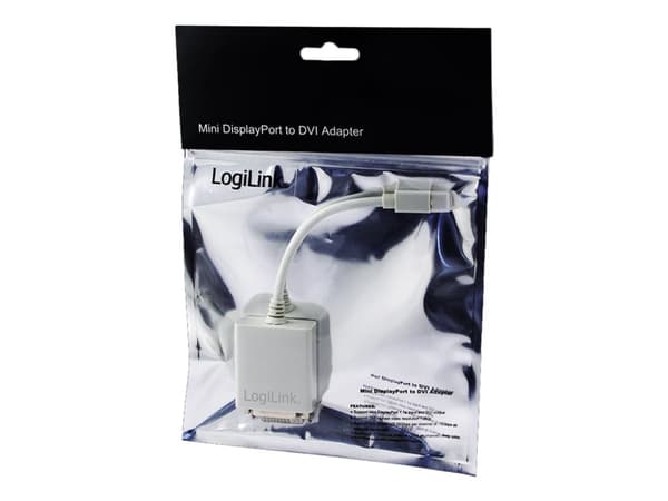 LogiLink - Displayadapter - Mini DisplayPort (hann) til DVI-I (hunn) - 9 cm - hvit