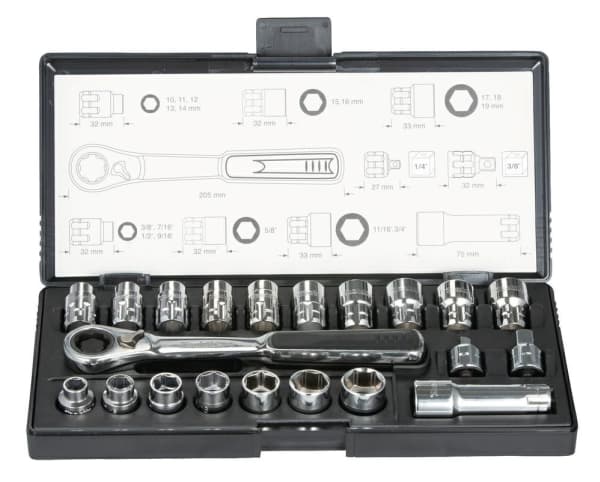Makita - Pipenøkkelsett - 21 deler - inn boks
