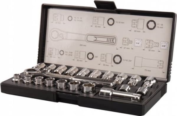 Makita - Pipenøkkelsett - 21 deler - inn boks