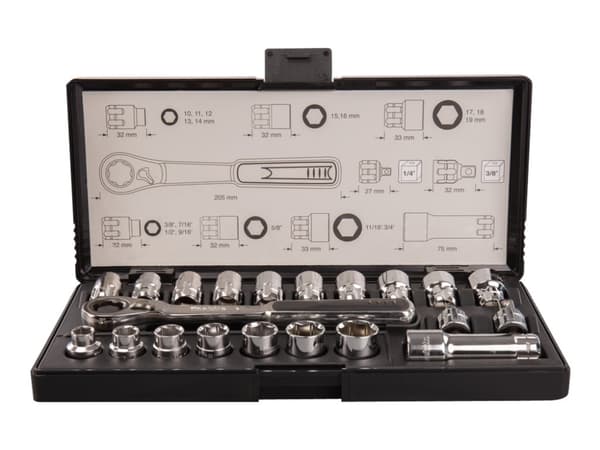 Makita - Pipenøkkelsett - 21 deler - inn boks
