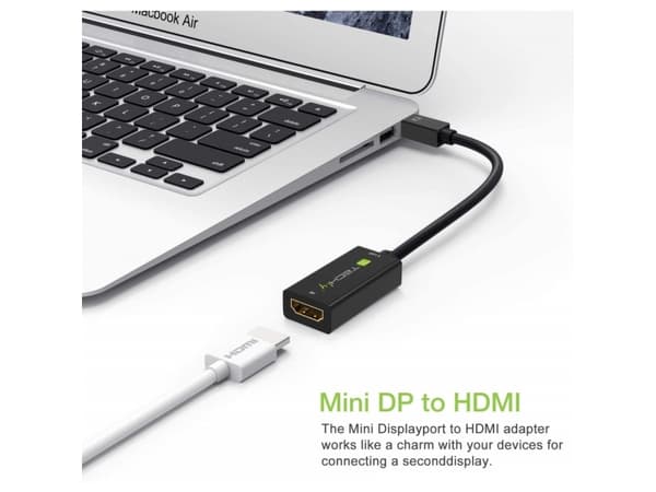 Techly IADAP MDP-HDMIF8K, Mini DisplayPort, HDMI, Hankoppling, Honkoppling, Rak, Rak