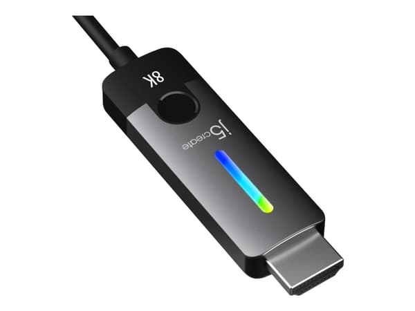 j5create JCC157 - Adapterkabel - 24 pin USB-C hann til HDMI hann - 1.8 m - skjermet - romgrå/svart - 4 K 144 Hz (3840 x 2160) støtte, 8 K 60 Hz (7680