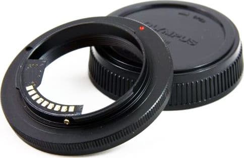 Massa OLYMPUS [4/3] till M42 adapter + AF bekräftelse