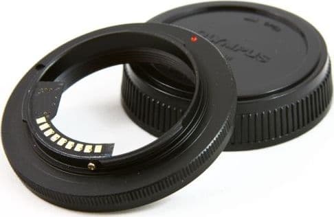 Massa OLYMPUS [4/3] till M42 adapter + AF bekräftelse