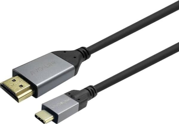 VivoLink - Adapterkabel - 24 pin USB-C hann til HDMI hann - 10 m - svart - 4K 60Hz støtte, up to 18 Gbps data transfer rate