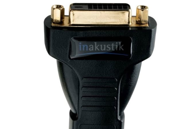 Inakustik 0083241, HDMI M, DVI-D FM, Sort, Gull