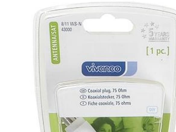 Vivanco 8/11 WS-N, coaxial, Hvit